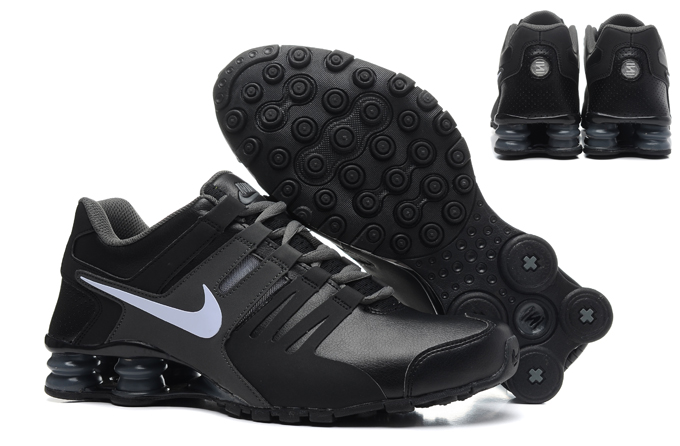Nike Shox actuelles noir gris chaussures blanches 2014 nouveau (2)